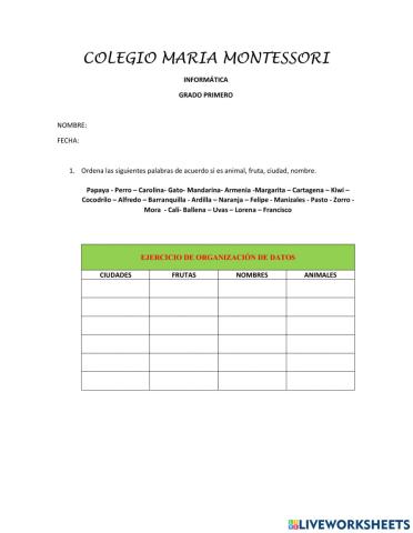 Ejercicio con el teclado