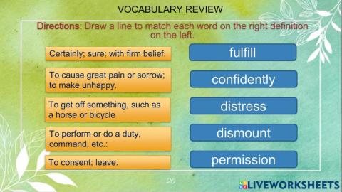 Review M3 Wk4 Vocabulary 6th