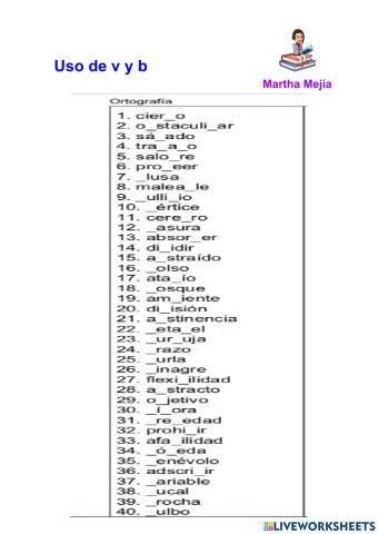 Ortografía b y v