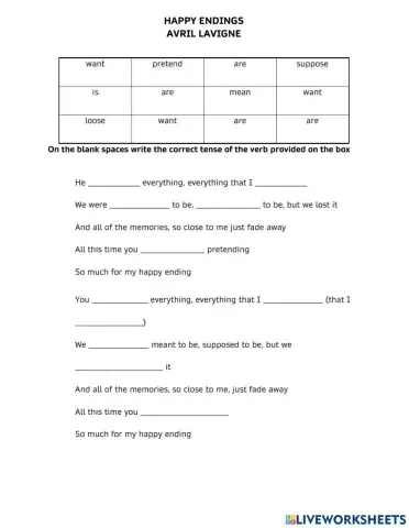 Happy endings 2 -Avril Lavign