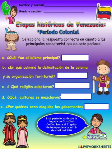 Etapas históricas de Venezuela