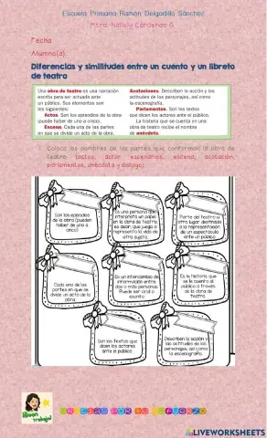 Diferencias y similitudes entre un cuento y obra de teatro