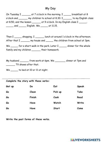 Irregular verbs  poptropica 5