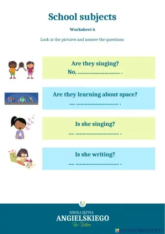 School subjects - Unit 6 - Worksheet 6 - BI2