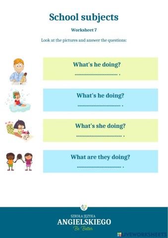 School subjects - Unit 6 - Worksheet 7 - BI2