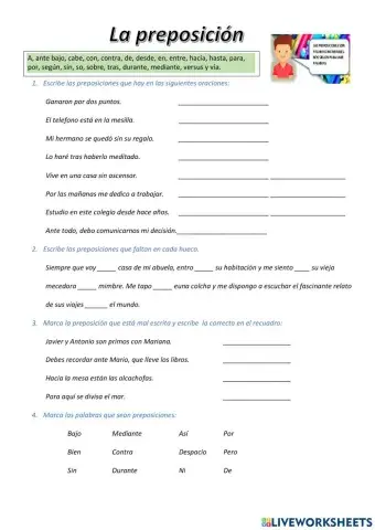 La preposición