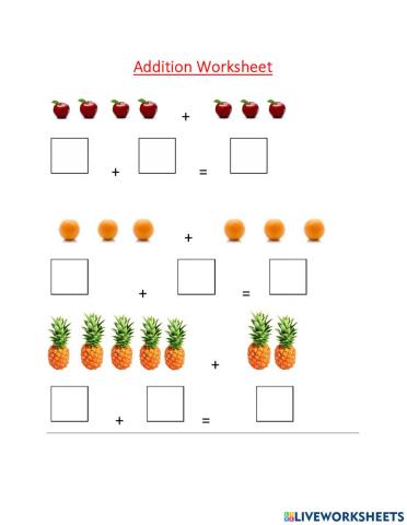 Addition worksheet