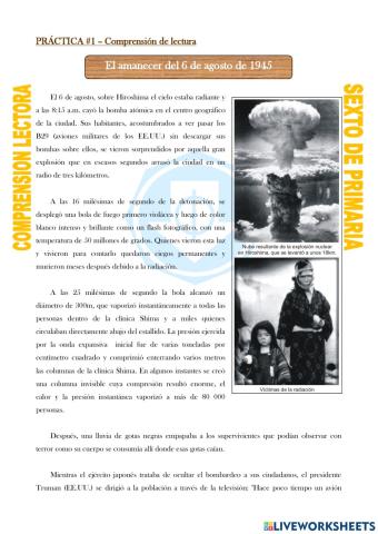 Comprensión de lectura