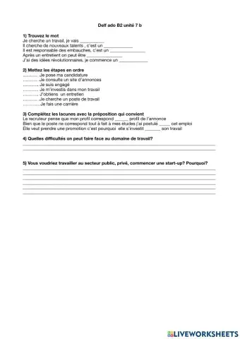 Delf ado B2 unité 7b