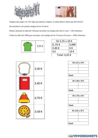 Amigos de los 10 euros