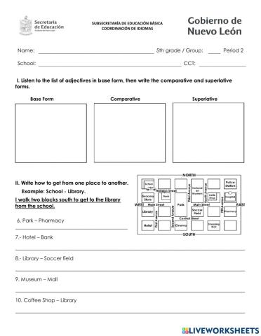 Trimester exam 5th grade 2