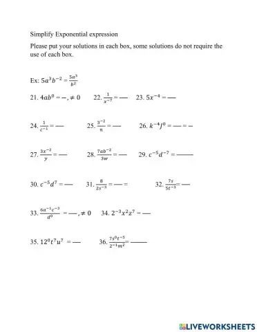 Simplifying exponential expressions