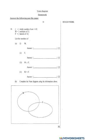 Venn diagram questions