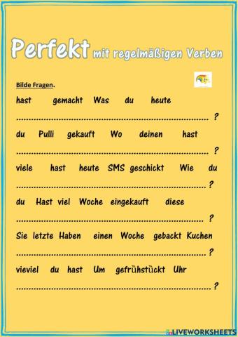 Perfekt - regelmäßige Verben