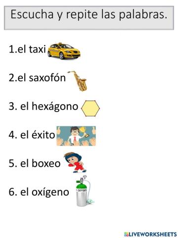 Vocabulario de la Xx