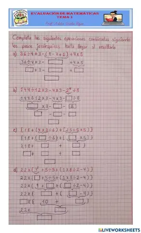 Operaciones combinadas
