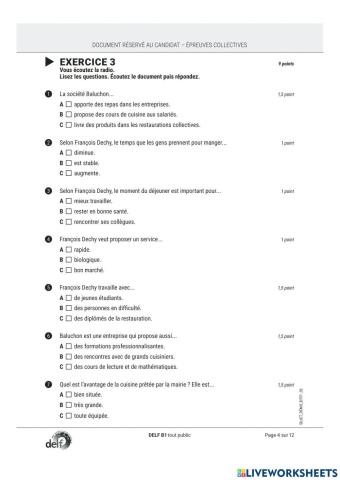 Compréhension orale B1