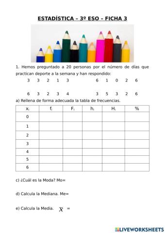 Estadística- Ficha 3