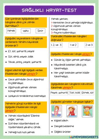 Sağlıklı Hayat test