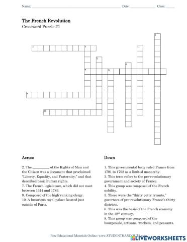 French Revolution Puzzle 1