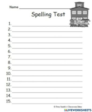 Spelling test