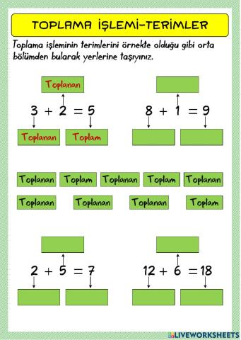 Toplama İşlemi-Terimler-2