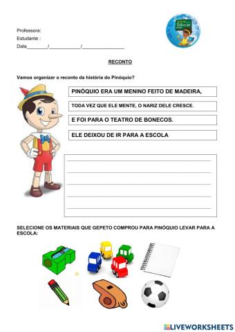 Atividades Pinóquio