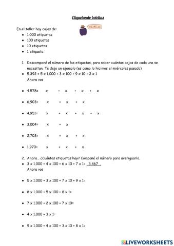 Etiquetando botellas