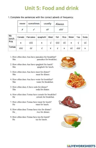 Adverbs of frecuency