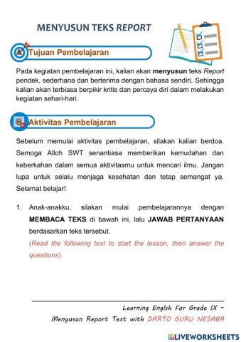 Menyusun Teks Report-for share