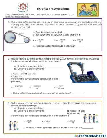 Razones y proporciones