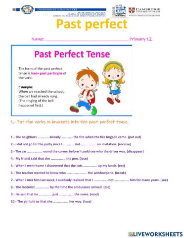 Past perfect