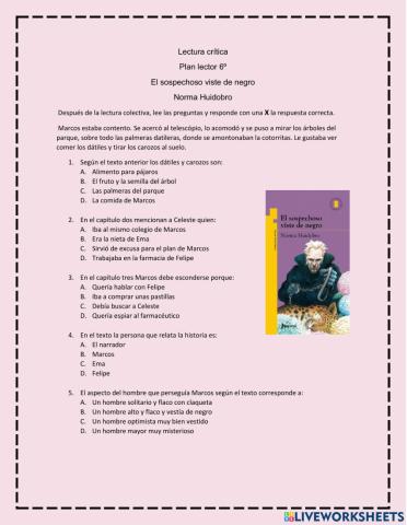 Lectura crítica 6º