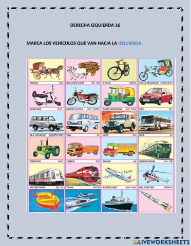 Derecha izquierda 16