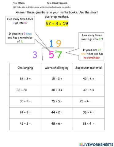 DIS Maths week 9 Lesson 1 (Foundation)