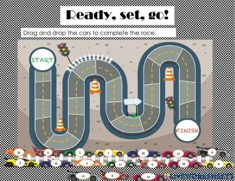 Number race from 1-17