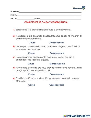 Conectores temporales y causales