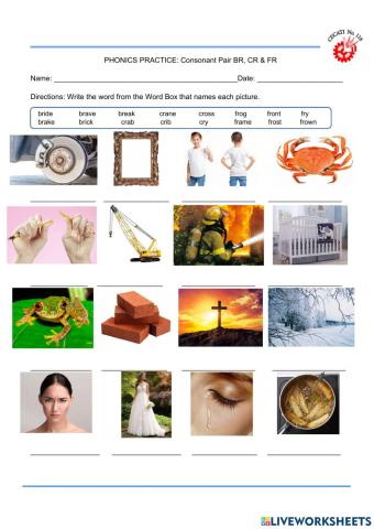 Consonant Pair BR, CR & FR