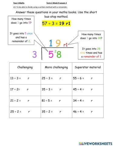 DIS Maths week 9 Lesson 3 (Foundation)