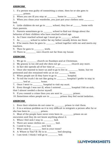 Articles with special nouns