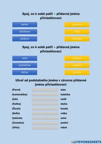 Přídavná jména přivlastňovacá