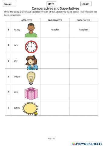 Comparing Adjectives