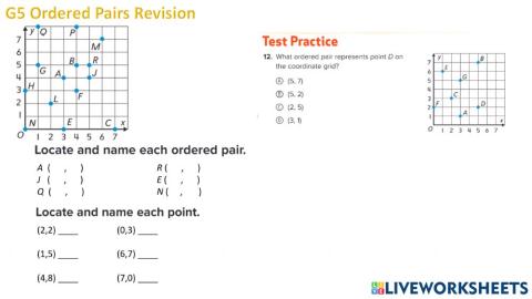 G5 Ordered Pairs Revision PART 1