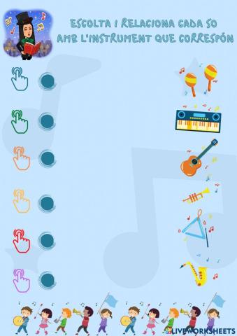 Escolta i relaciona els sons dels instruments