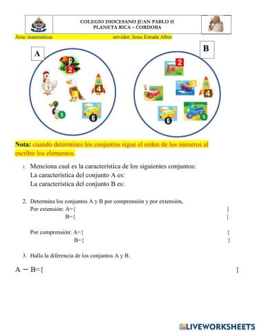 Diferencia de conjuntos