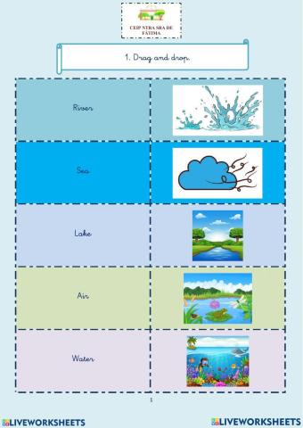 Drag and drop worksheet science