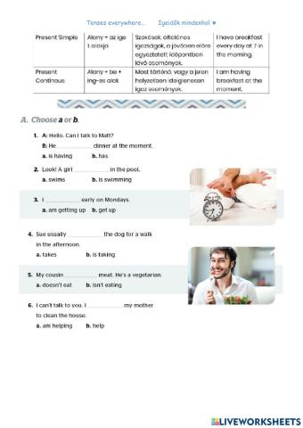 Present Simple, Progressive