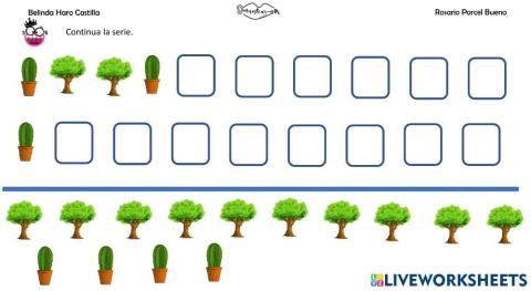 Series de 2 elementos: plantas
