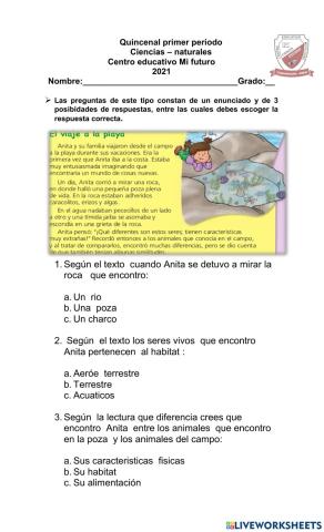 Quincenal de ciencias naturales