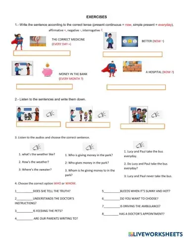 Simple present vs present continuous
